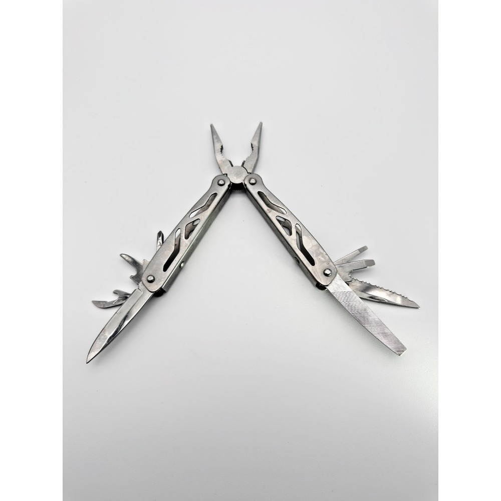Stainless Steel Multi Tool Pliers Knife Saw File Screwdrivers Compact EDC